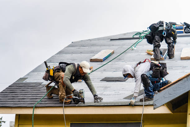 Professional Roof Installation technician working in Waban, MA